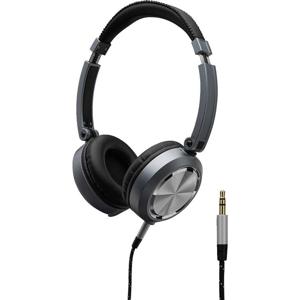 Monacor MD-460 Over Ear koptelefoon Kabel Zwart, Zilver Zwenkbare oorschelpen, Vouwbaar