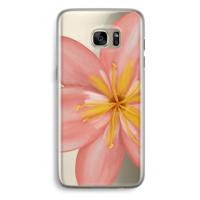 Pink Ellila Flower: Samsung Galaxy S7 Edge Transparant Hoesje