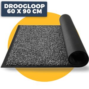 Deurmat binnen droogloop - 60 x 90 cm - Donkergrijs - Pasper deurmatten