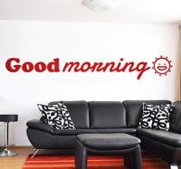 Sticker tekst good morning - thumbnail