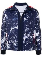 Ports V veste imprimée à fermeture zippée - Bleu