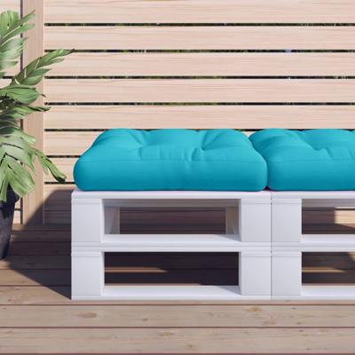VidaXL Palletkussen 60x60x12 cm stof turquoise