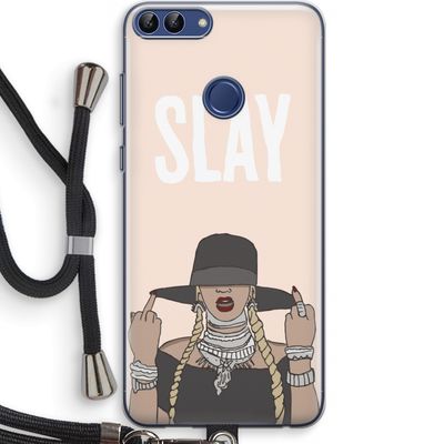 Slay All Day: Huawei P Smart (2018) Transparant Hoesje met koord