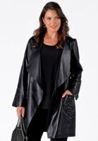 Yoek Leren jas mets | Blauw | Maat M