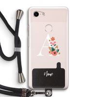 Pink Bouquet: Pixel 3 Transparant Hoesje met koord
