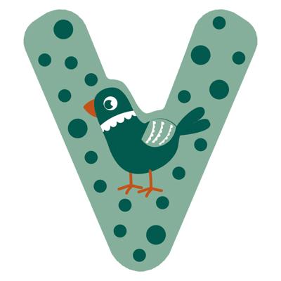 Small Foot - houten dieren kinderletter - v