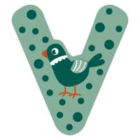 Small Foot - houten dieren kinderletter - v