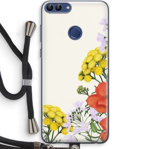 Wilde bloemen: Huawei P Smart (2018) Transparant Hoesje met koord