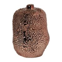 Vaasje lang - koperkleurig - ø11x15.5 cm