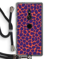 Purple Giraffe: Sony Xperia XZ2 Transparant Hoesje met koord