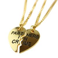 Partners in Crime BFF ketting voor 2 BFF's - Goud - thumbnail