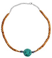 Sandalwood Verstelbare Ketting - Turquoise Vishnu