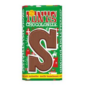 Tony's Chocolonely - Chocoladeletter reep Melk Hazelnoot S - 180g