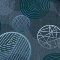 Tuinkussens kuip hoog Circle blauw 96 cm x 45 cm (4 stuks) Madison - Madison