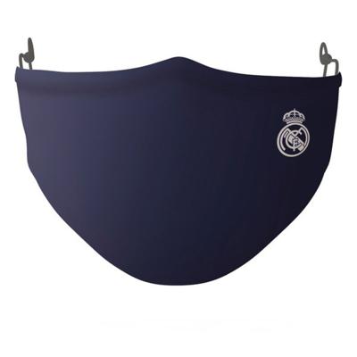 Hygiënisch en herbruikbaar gezichtsmasker gemaakt van stof Real Madrid C.F. Volwassen Blauw
