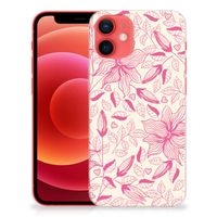 iPhone 12 Mini TPU Case Pink Flowers - thumbnail