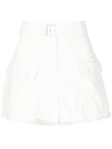 sacai short ceinturé à poches cargo - Blanc