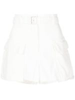 sacai short ceinturé à poches cargo - Blanc - thumbnail