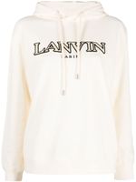 Lanvin hoodie en coton à logo brodé - Tons neutres