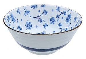 Blauw/Witte kom - Mixed Bowls - 15 x 6.5cm 500ml