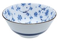 Blauw/Witte kom - Mixed Bowls - 15 x 6.5cm 500ml - thumbnail