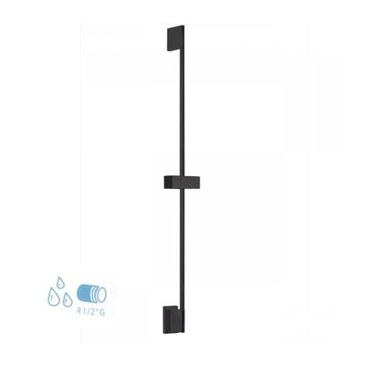 Tres Selection glijstang 76 cm met watertoevoer vierkant zwart mat