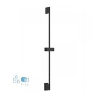 Tres Selection glijstang 76 cm met watertoevoer vierkant zwart mat