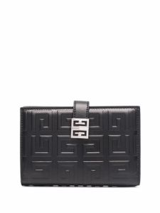 Givenchy portefeuille en cuir à logo 4G - Noir