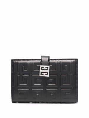 Givenchy portefeuille en cuir à logo 4G - Noir