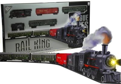 Viking Choice Rail King treinset met stoom - realistische speelgoedlocomotief Viking Choice Rail King treinset met stoom - realistische speelgoedlocomotief