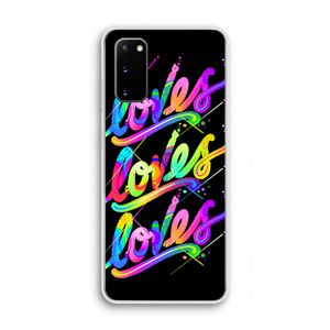 Loves: Samsung Galaxy S20 Transparant Hoesje