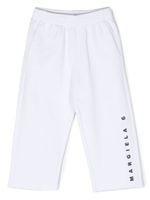 MM6 Maison Margiela Kids pantalon en coton à logo imprimé - Blanc