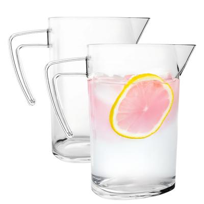 MPDrink waterkan Nice - 2x - transparant - PC kunststof - 1L - limonadekan - schenkkan