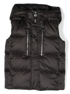 Givenchy Kids gilet matelassé à logo brodé - Noir