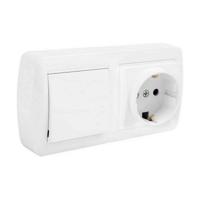 Plug-in basis Solera mur96u Dubbel Bipolair Onderbreker/pendelaar Sluiter Wit Oppervlak 250 V 16 A