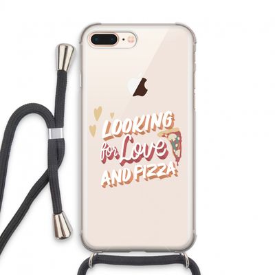Pizza is the answer: iPhone 7 PLUS Transparant Hoesje met koord
