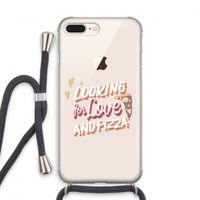 Pizza is the answer: iPhone 7 PLUS Transparant Hoesje met koord