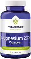 Vitakruid Magnesium 200 Complex Tauraat Malaat Bisglycinaat 90