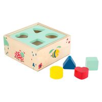 Small Foot houten vormenstoof met blokken natuur, 5dlg.