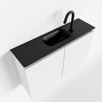 Toiletmeubel Mondiaz Ture | 80 cm | Meubelkleur Talc | Eden wastafel Urban Midden | 1 kraangat