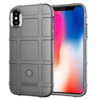 Volledige dekking schokbestendig TPU Case voor iPhone X (grijs)