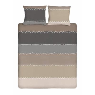 Ten Cate Katoenen Eenpersoons Dekbedovertrek Zig Zag 140x200/220 cm Taup