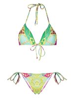 Philipp Plein bikini à imprimé baroque - Vert - thumbnail