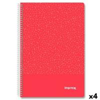 Schrift Imprex Rood Din A4 80 Lakens (4 Stuks)