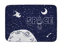 ACHOKA speelkleed Ruimte Decomat 100 x 150 cm blauw - thumbnail