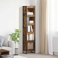 Boekenkast Rook Eik 80 x 30 x 155 cm Bewerkt hout