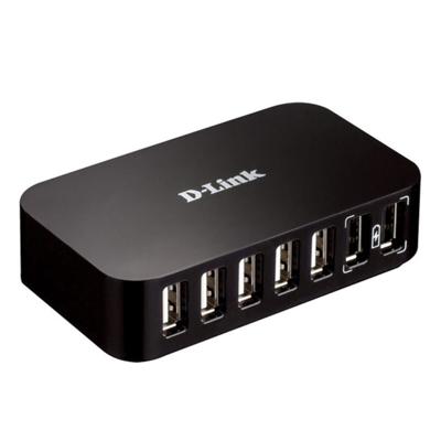 USB-HUB 7 Poorten D-Link DUB-H7 USB 2.0 Zwart