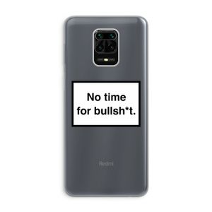 No time: Xiaomi Redmi Note 9 Pro Transparant Hoesje