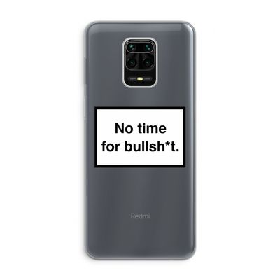No time: Xiaomi Redmi Note 9 Pro Transparant Hoesje