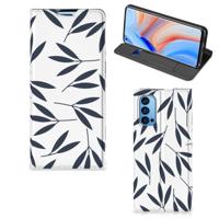 OPPO Reno4 Pro 5G Smart Cover Leaves Blue